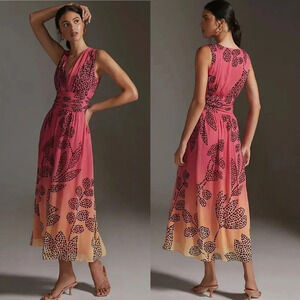 Anthropologie Verb by Pallavi Singhee V-Neck Ombre Maxi Dress